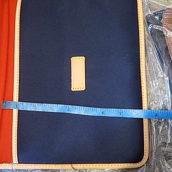 Dooney and Bourke Tablet Case Ipad Cover Padded Protector Navy Blue and Leather - Picture 11 of 11
